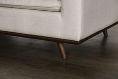 Monthey Dark Brown/Linen White Sofa - Ornate Home