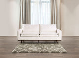 Monthey Dark Brown/Linen White Sofa - Ornate Home