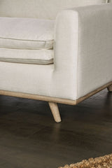 Monthey Oak/Linen White Sofa - Ornate Home