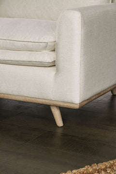 Monthey Oak/Linen White Sofa - Ornate Home