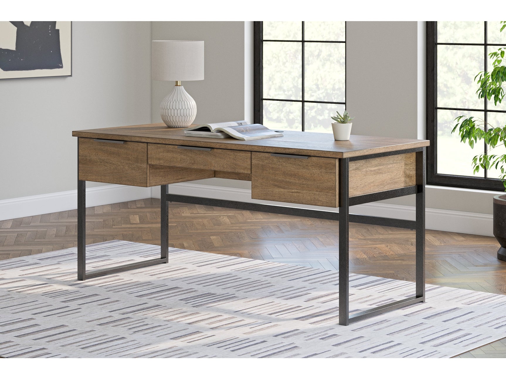 Montia Light Brown 67" Home Office Desk (Online Special Price) - Ornate Home
