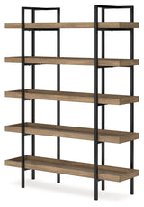 Montia Light Brown 76" Bookcase (Online Special Price) - Ornate Home