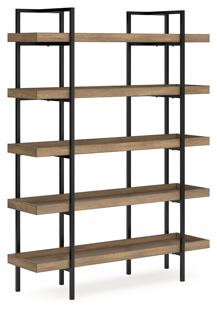 Montia Light Brown 76" Bookcase (Online Special Price) - Ornate Home