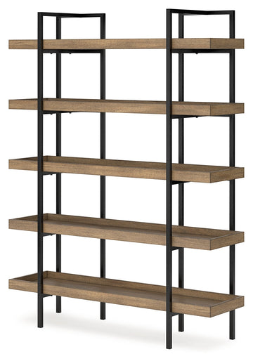Montia Light Brown 76" Bookcase - Ornate Home