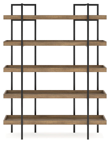 Montia Light Brown 76" Bookcase - Ornate Home