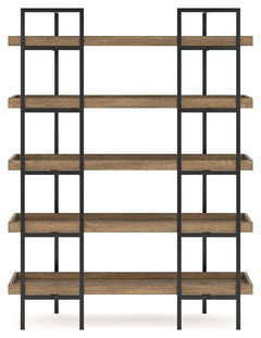 Montia Light Brown 76" Bookcase - Ornate Home