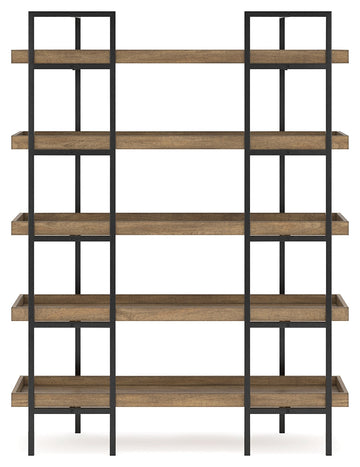 Montia Light Brown 76" Bookcase - Ornate Home