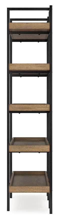 Montia Light Brown 76" Bookcase - Ornate Home