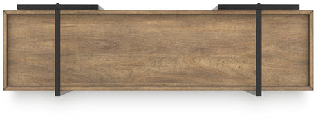 Montia Light Brown 76" Bookcase - Ornate Home