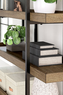 Montia Light Brown 76" Bookcase - Ornate Home