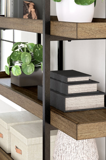 Montia Light Brown 76" Bookcase - Ornate Home