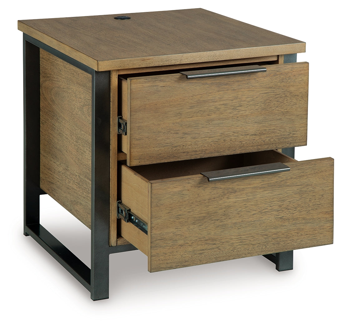 Montia Light Brown End Table (Online Special Price) - Ornate Home