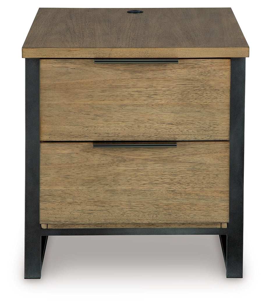 Montia Light Brown End Table (Online Special Price) - Ornate Home