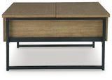 Montia Light Brown Lift-Top Coffee Table (Online Special Price) - Ornate Home