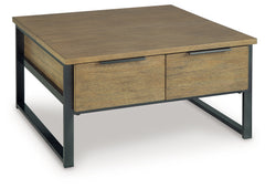 Montia Light Brown Lift-Top Coffee Table - Ornate Home