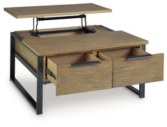 Montia Light Brown Lift-Top Coffee Table - Ornate Home