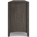 Montillan Grayish Brown 84" TV Stand w/ Electric Fireplace Insert - Ornate Home