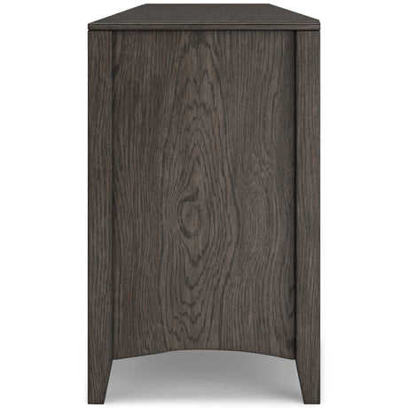 Montillan Grayish Brown 84" TV Stand w/ Electric Fireplace Insert - Ornate Home