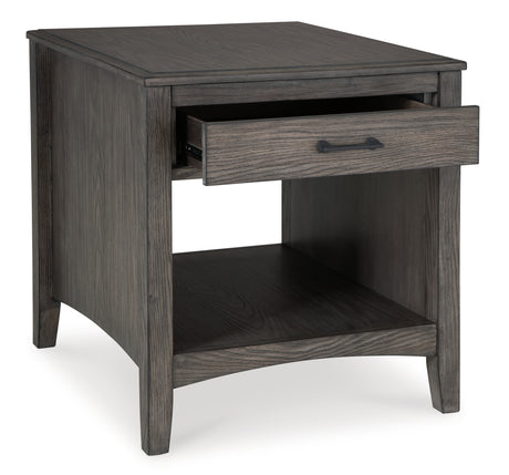 Montillan Grayish Brown End Table - Ornate Home