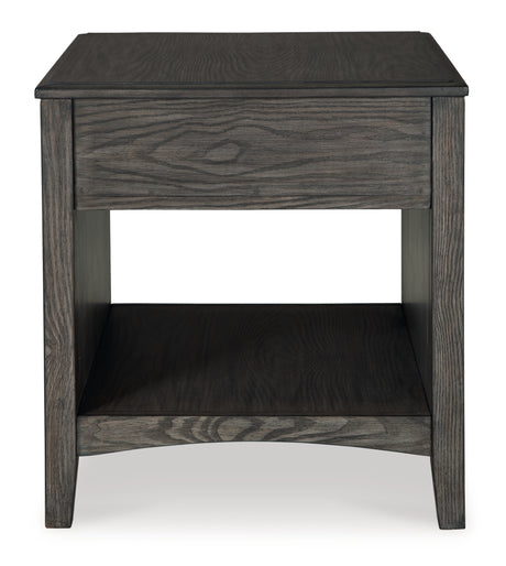 Montillan Grayish Brown End Table - Ornate Home