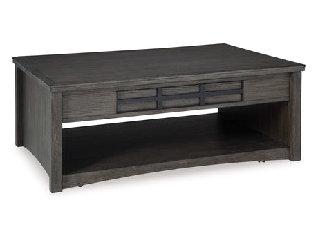 Montillan Grayish Brown Lift-Top Coffee Table - Ornate Home