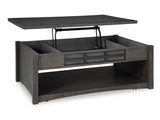 Montillan Grayish Brown Lift-Top Coffee Table - Ornate Home