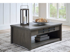 Montillan Grayish Brown Lift-Top Coffee Table - Ornate Home