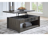 Montillan Grayish Brown Lift-Top Coffee Table - Ornate Home