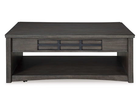 Montillan Grayish Brown Lift-Top Coffee Table - Ornate Home