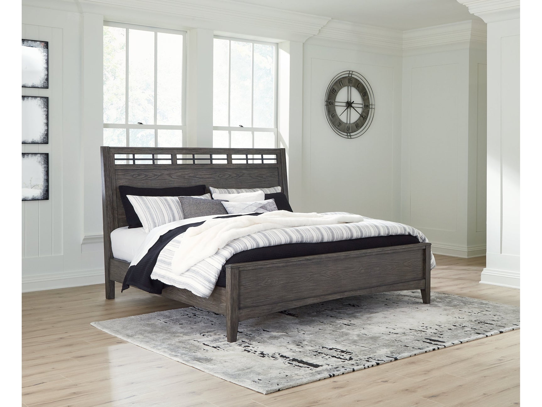 Montillan Grayish Brown Queen Panel Bed - Ornate Home