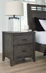 Montillan Grayish Brown Queen Panel Bedroom Set with Dresser, Mirror and Nightstand - Ornate Home