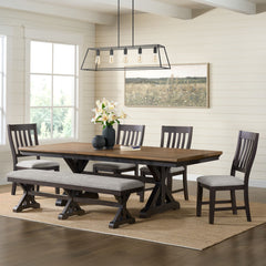 Montrose Espresso/Brown 6-Piece Standard Height Dining Set - Ornate Home