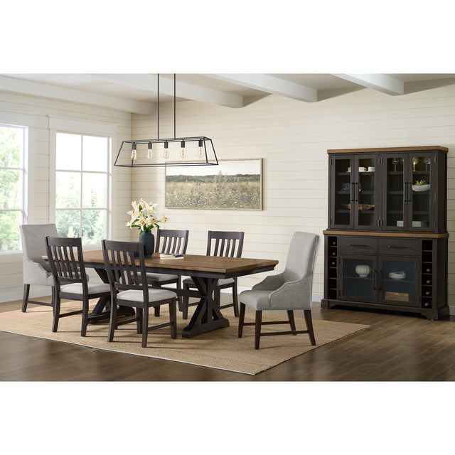 Montrose Espresso/Brown 7-Piece Standard Height Dining Set with Table, Four Chairs & Two Host Chairs