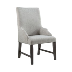 Montrose Espresso/Light Grey Dining Host Chair (Set of 2) - Ornate Home