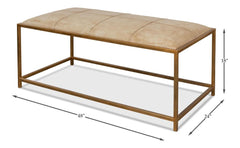 Montvale Beige Coffee Table/Bench - Ornate Home