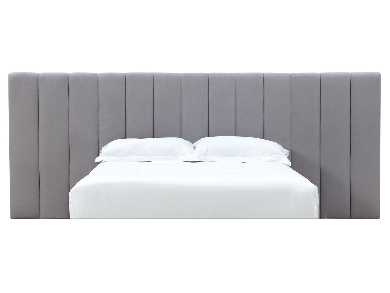 Monty Gray California King Channeled Wall Bed Headboard Only - Ornate Home