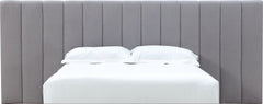 Monty Gray California King Channeled Wall Bed Headboard Only - Ornate Home