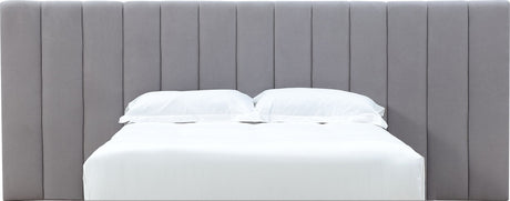 Monty Gray California King Channeled Wall Bed Headboard Only - Ornate Home