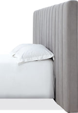 Monty Gray California King Channeled Wall Bed Headboard Only - Ornate Home