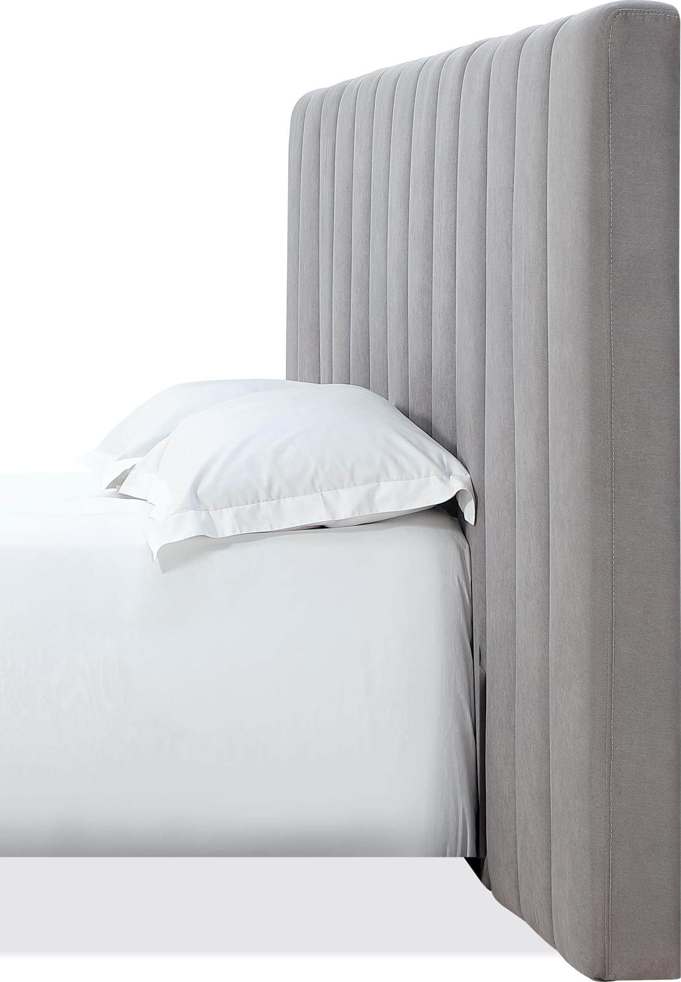 Monty Gray Queen Channeled Wall Bed Headboard Only - Ornate Home