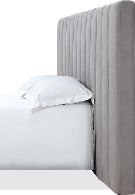 Monty Gray Queen Channeled Wall Bed Headboard Only - Ornate Home