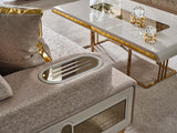 Monza Cream Convertible Loveseat - Ornate Home