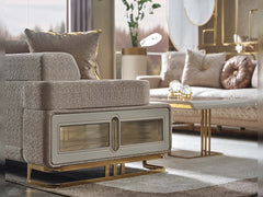 Monza Cream Convertible Sofa - Ornate Home
