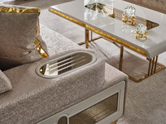 Monza Cream Convertible Sofa - Ornate Home