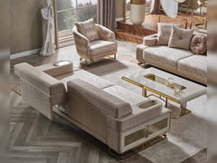 Monza Cream Convertible Sofa - Ornate Home