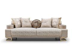 Monza Cream Convertible Sofa - Ornate Home