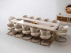 Monza Cream Dining Table - Ornate Home
