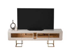 Monza Cream/Gold Tv Stand - Ornate Home