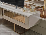 Monza Cream/Gold Tv Stand - Ornate Home