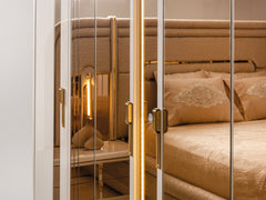 Monza Cream/Gold Wardrobe - Ornate Home